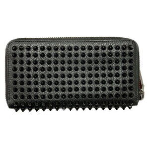 Christian Louboutin round leather black wallet long